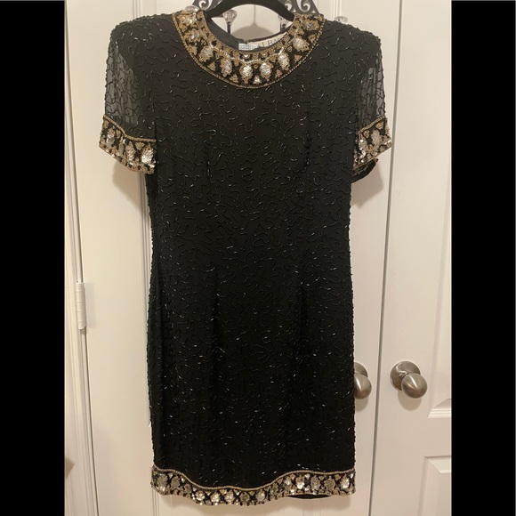 Vintage A.J Bari Black dress 1980s vintage - Picture 2 of 10